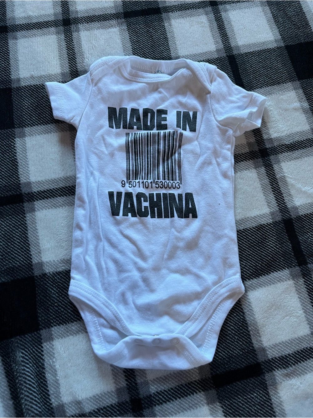 White "Made In" Graphic One-Piece